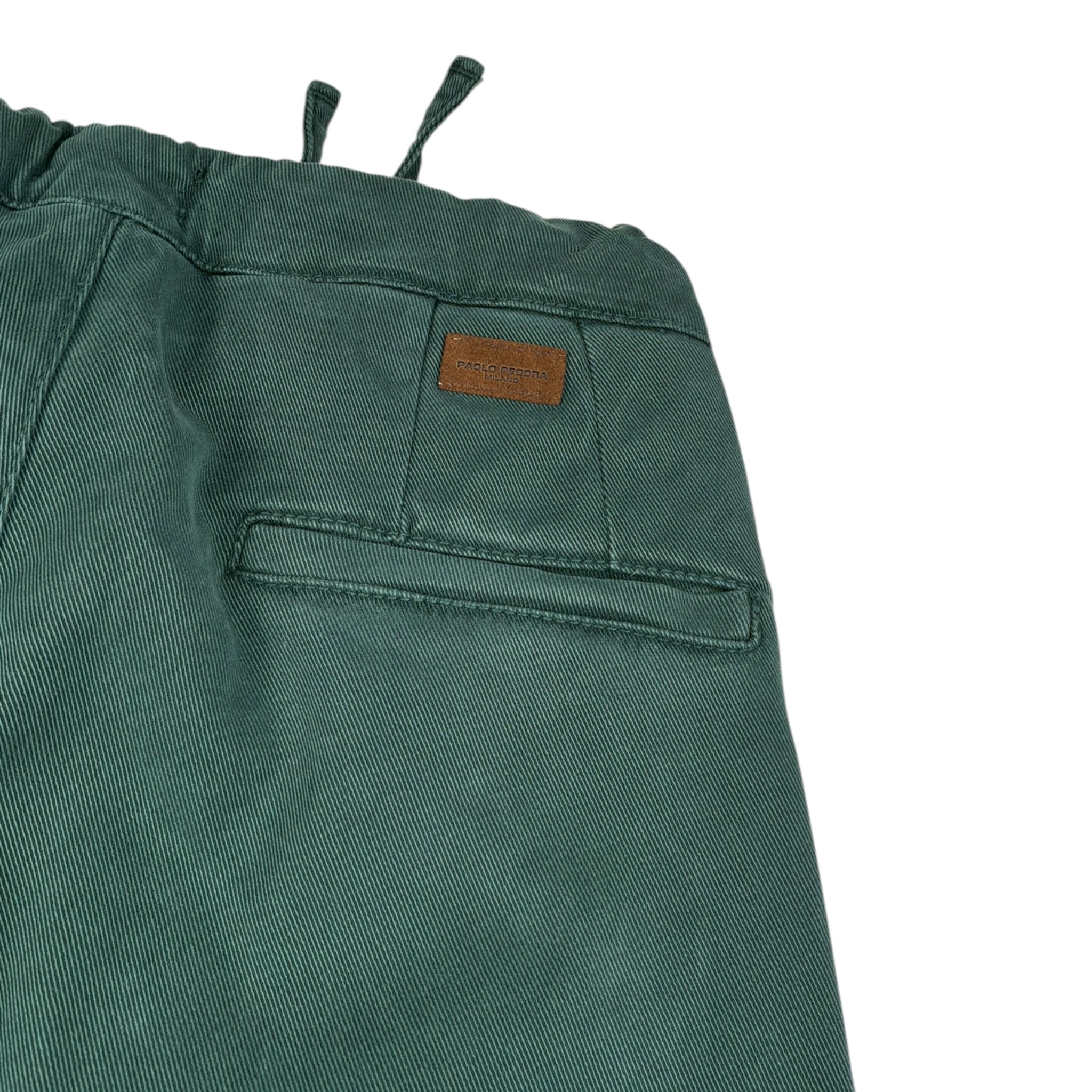Paolo Pecora Pantalone tinta unita con Elastico In Vita Verde per Bambino PP4487 VERDE PAOLO PECORA 