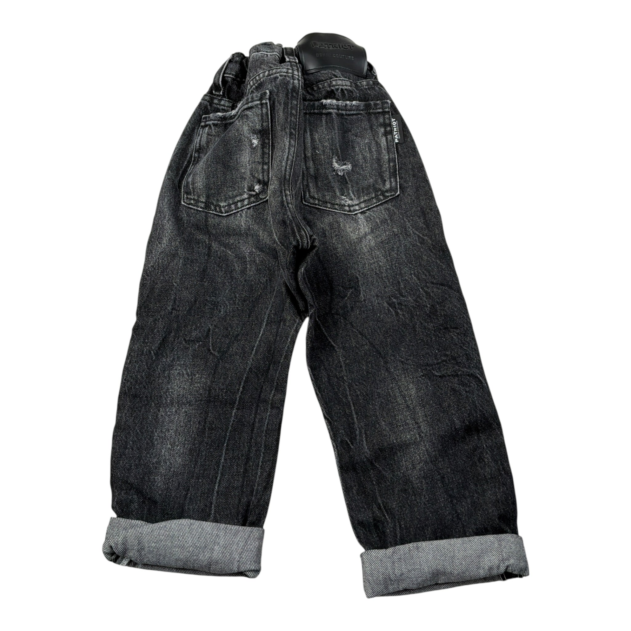 Patriot Jeans tinta unita con Girovita Regolabile Nero per Bambino 25IPBK24 NERO PATRIOT 
