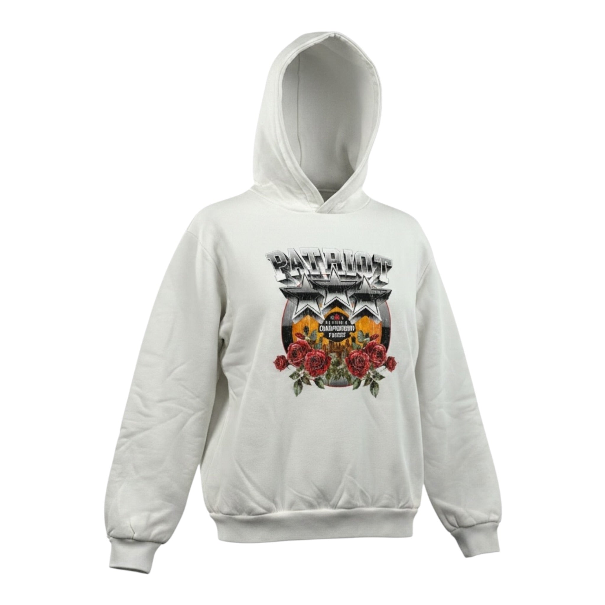 Patriot Felpa tinta unita con Cappuccio E Stampa Bianco per Bambino PFE039X BIANCO PATRIOT 