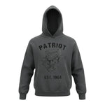 Patriot Felpa tinta unita con Stampa E Cappuccio Grigio per Bambino PFE040X GRIGIO PATRIOT 