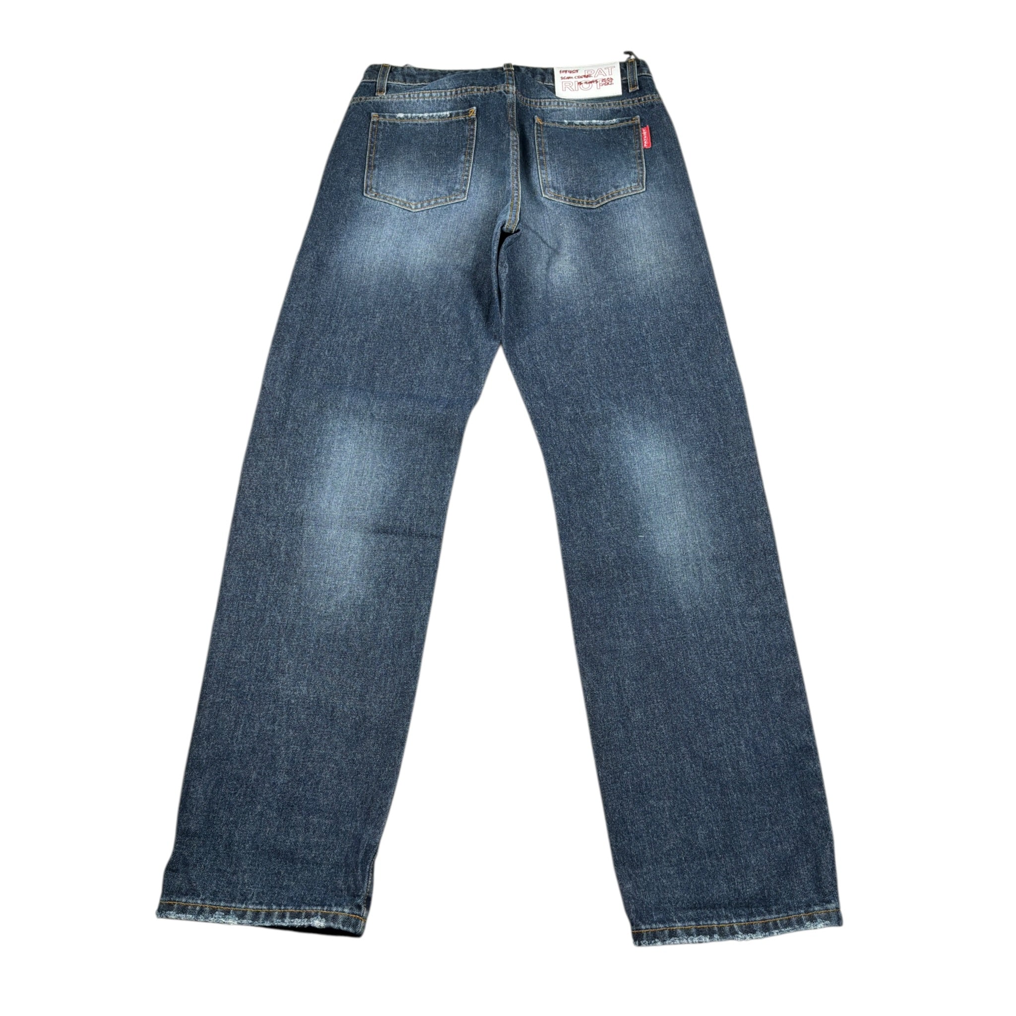 Patriot Jeans tinta unita con Strappi Blu per Bambino PJ5F2WPBK27 BLU PATRIOT 