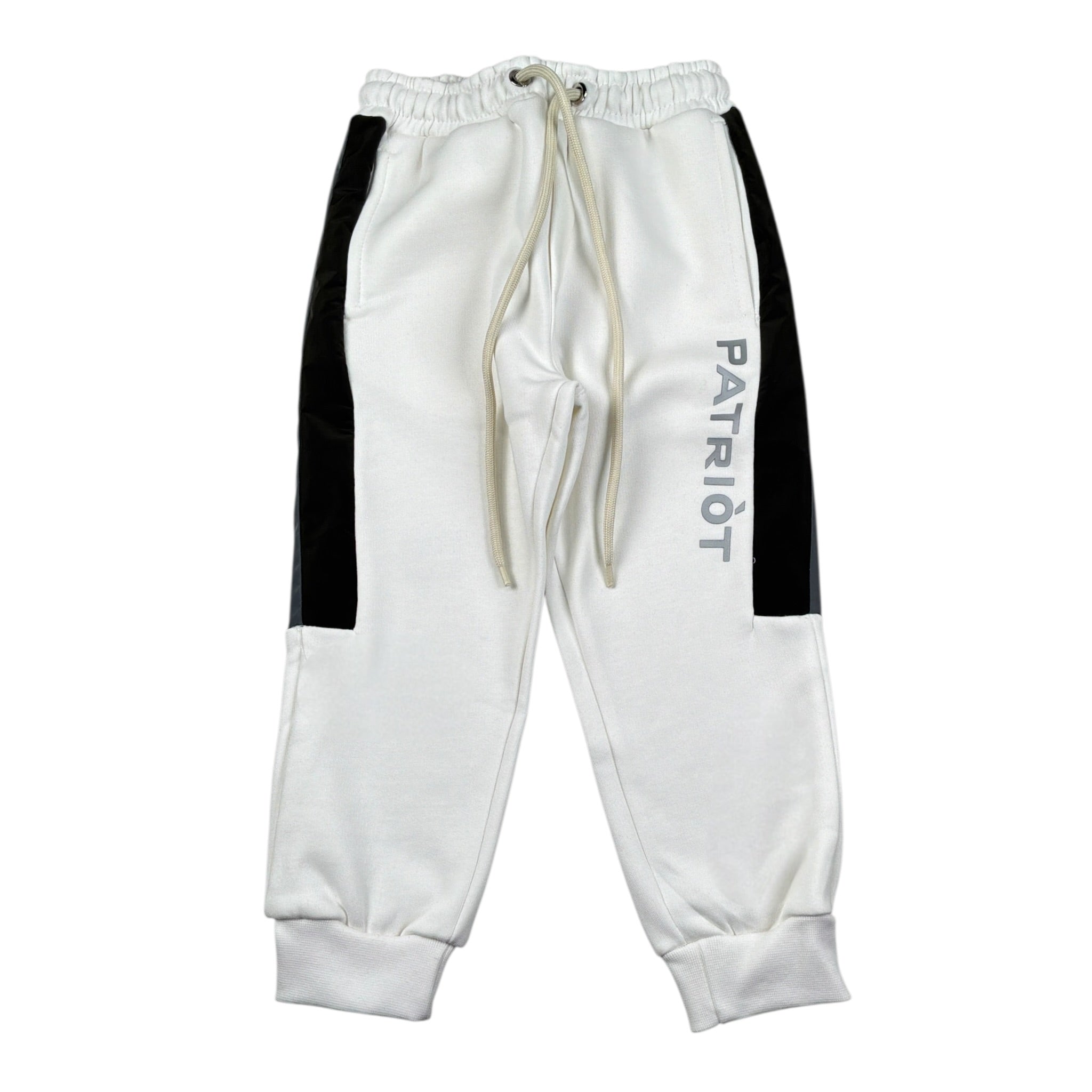 Patriot Pantalone Modello Tuta tinta unita con Profili In Contrasto Bianco per Bambino PPF053J BIANCO PATRIOT 