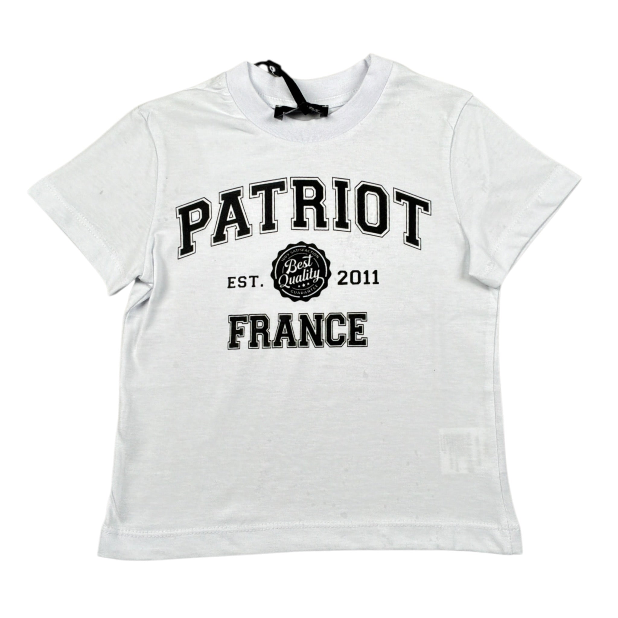 Patriot T-Shirt tinta unita con Stampa Bianco per Neonato PTS002 BIANCO PATRIOT 