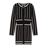 Patrizia Pepe Abito Manica Lunga tinta unita Fantasia A Righe Nero per Bambina 7A0569 NERO PATRIZIA PEPE 