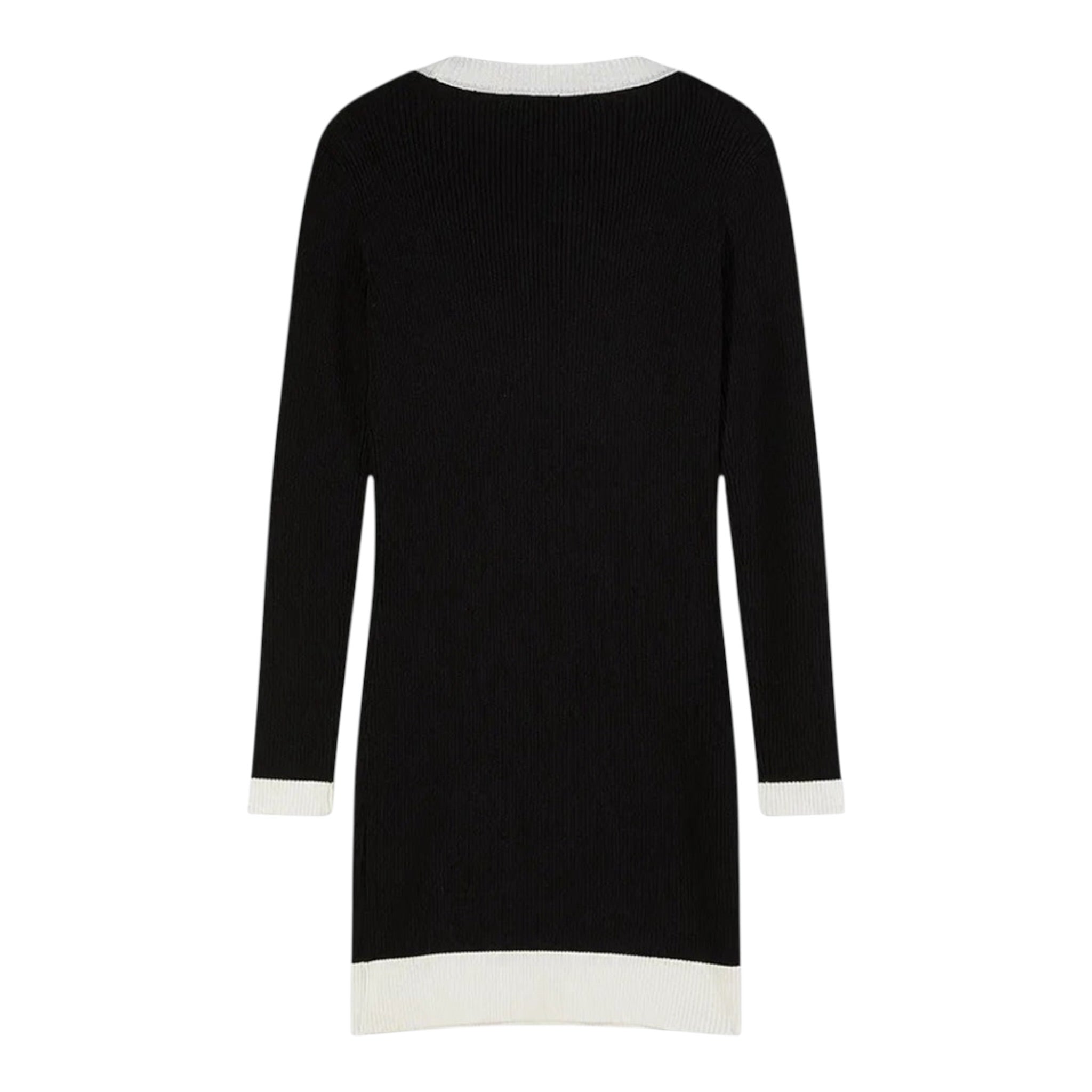 Patrizia Pepe Abito tinta unita con Profili In Contrasto Nero per Bambina 7A0571 NERO PATRIZIA PEPE 