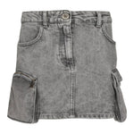 Patrizia Pepe Gonna In Denim tinta unita Grigio per Bambina 7G0147X GRIGIO PATRIZIA PEPE 