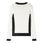 Patrizia Pepe Maglia tinta unita con Profili In Contrasto Bianco per Bambina 7K0063X BIANCO PATRIZIA PEPE 