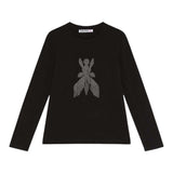 Patrizia Pepe Shirt tinta unita con Brillantini Nero per Bambina 7M0752 NERO PATRIZIA PEPE 
