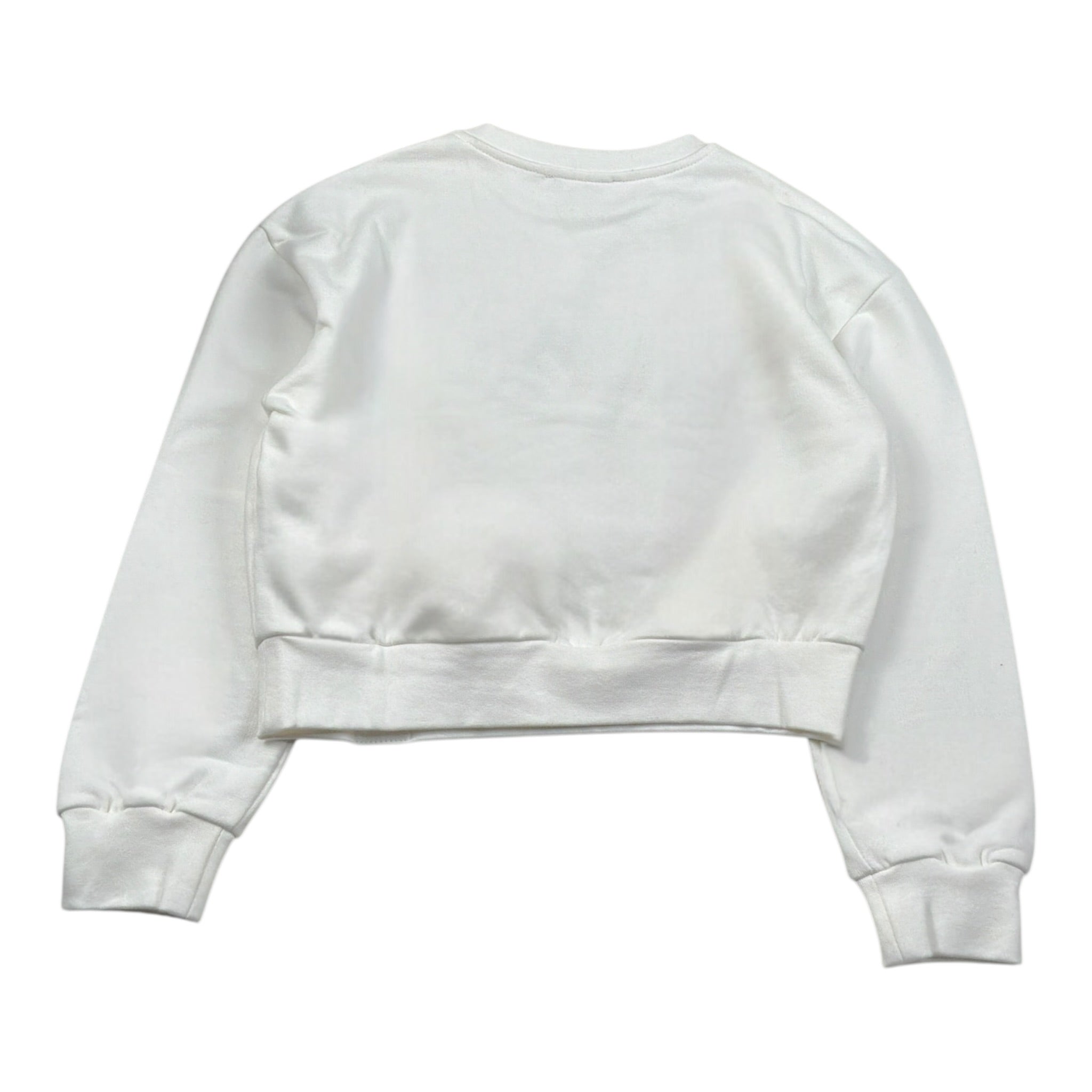 Patrizia Pepe Felpa tinta unita con Stampa Bianco per Bambina 7M0932 BIANCO PATRIZIA PEPE 