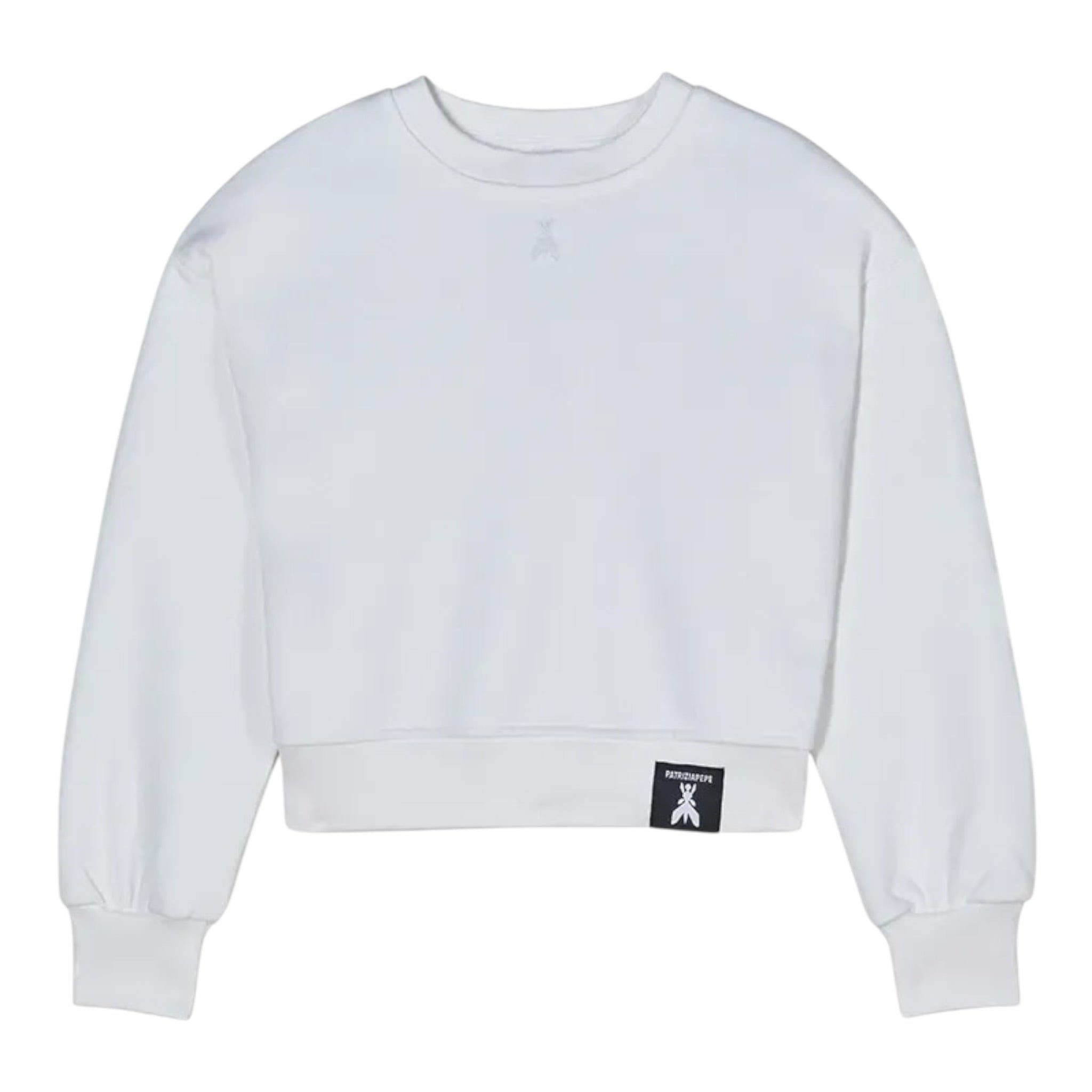 Patrizia Pepe Felpa tinta unita con Stampa Bianco per Bambina 7M0932XXX BIANCO PATRIZIA PEPE 