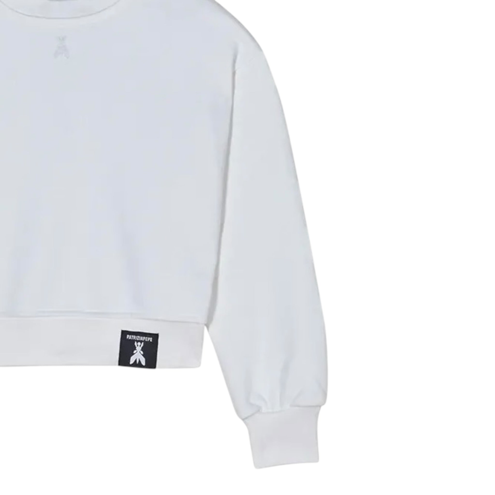 Patrizia Pepe Felpa tinta unita con Stampa Bianco per Bambina 7M0932XXX BIANCO PATRIZIA PEPE 