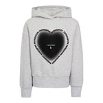 Patrizia Pepe Felpa tinta unita con Cappuccio E Stampa Grigio per Bambina 7M0934X GRIGIO PATRIZIA PEPE 