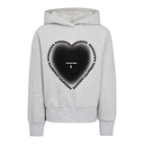 Patrizia Pepe Felpa tinta unita con Cappuccio E Stampa Grigio per Bambina 7M0934XX GRIGIO PATRIZIA PEPE 