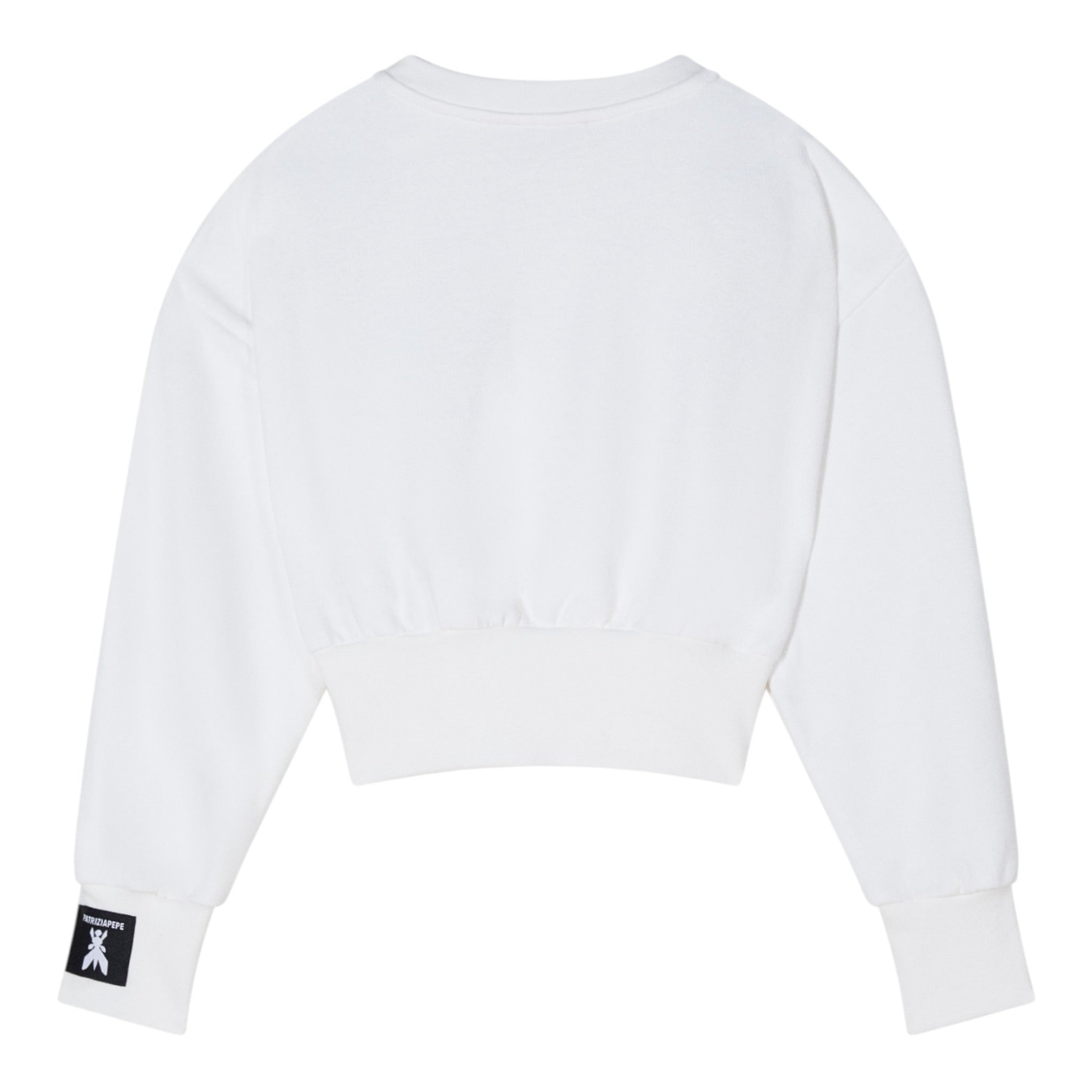 Patrizia Pepe Felpa Chiusa Girocollo tinta unita Bianco per Bambina 7M0946 BIANCO PATRIZIA PEPE 