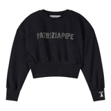 Patrizia Pepe Felpa Chiusa Girocollo tinta unita Nero per Bambina 7M0946X NERO PATRIZIA PEPE 