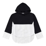 Patrizia Pepe Felpa Chiusa con Cappuccio tinta unita Nero per Bambina 7M0947X NERO PATRIZIA PEPE 