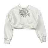Patrizia Pepe Felpa tinta unita con Applicazioni Girocollo Bianco per Bambina 7M0949 BIANCO PATRIZIA PEPE 
