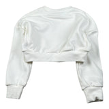 Patrizia Pepe Felpa tinta unita con Applicazioni Girocollo Bianco per Bambina 7M0949 BIANCO PATRIZIA PEPE 