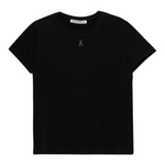 Patrizia Pepe T-Shirt tinta unita con Stampa Nero per Bambina 7M0951 NERO PATRIZIA PEPE 