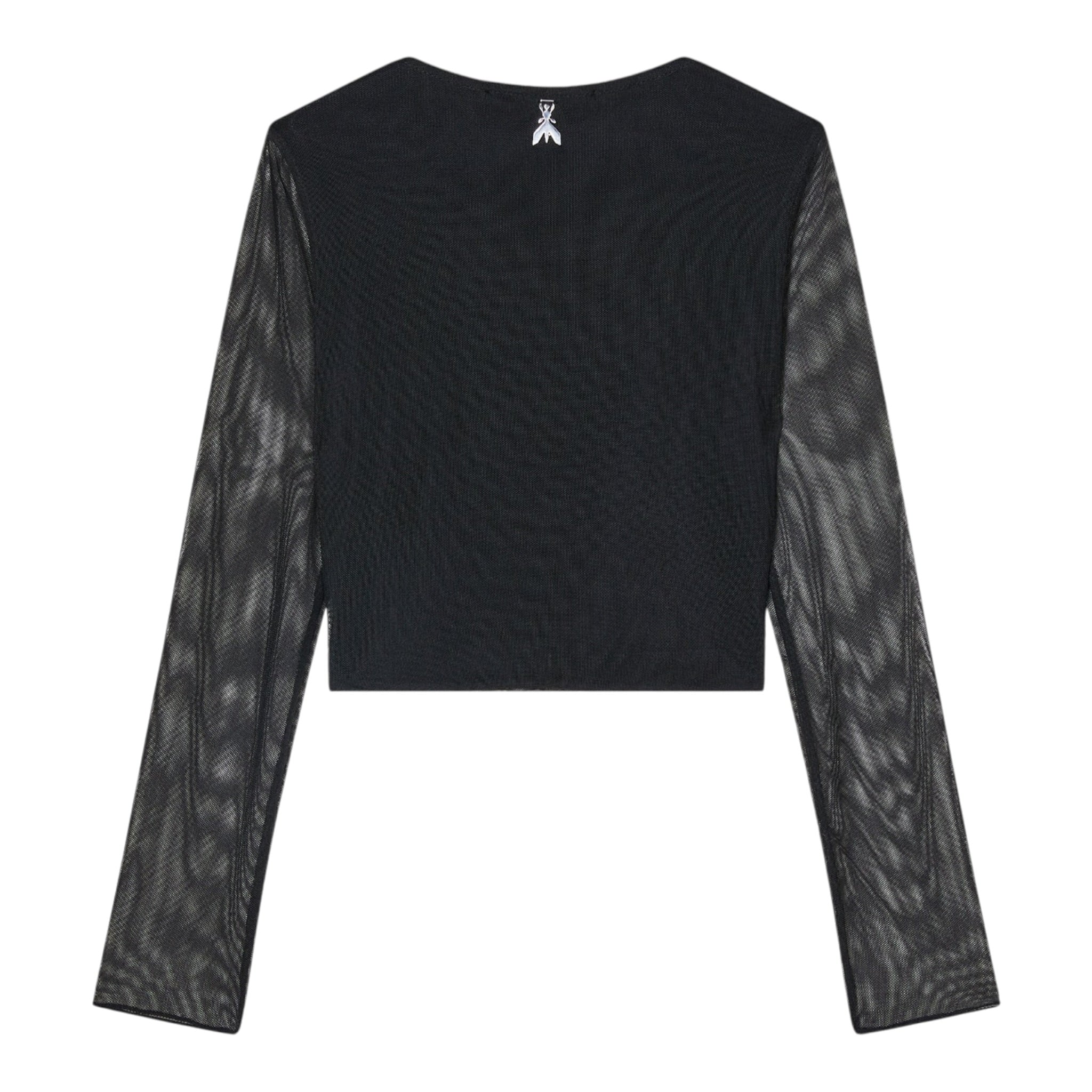 Patrizia Pepe Camicia Manica Lunga con Maniche Velate Nero per Bambina 7M0955 NERO PATRIZIA PEPE 