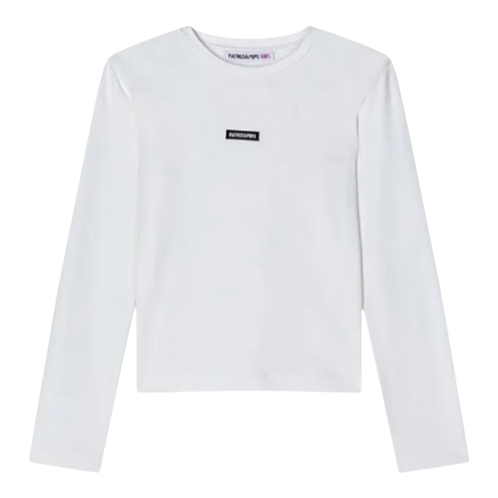 Patrizia Pepe Shirt tinta unita con Logo Bianco per Bambina 7M0956 BIANCO PATRIZIA PEPE 