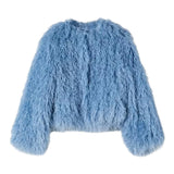 Patrizia Pepe Pelliccia tinta unita Azzurro per Bambina 7O0041X AZZURRO PATRIZIA PEPE 