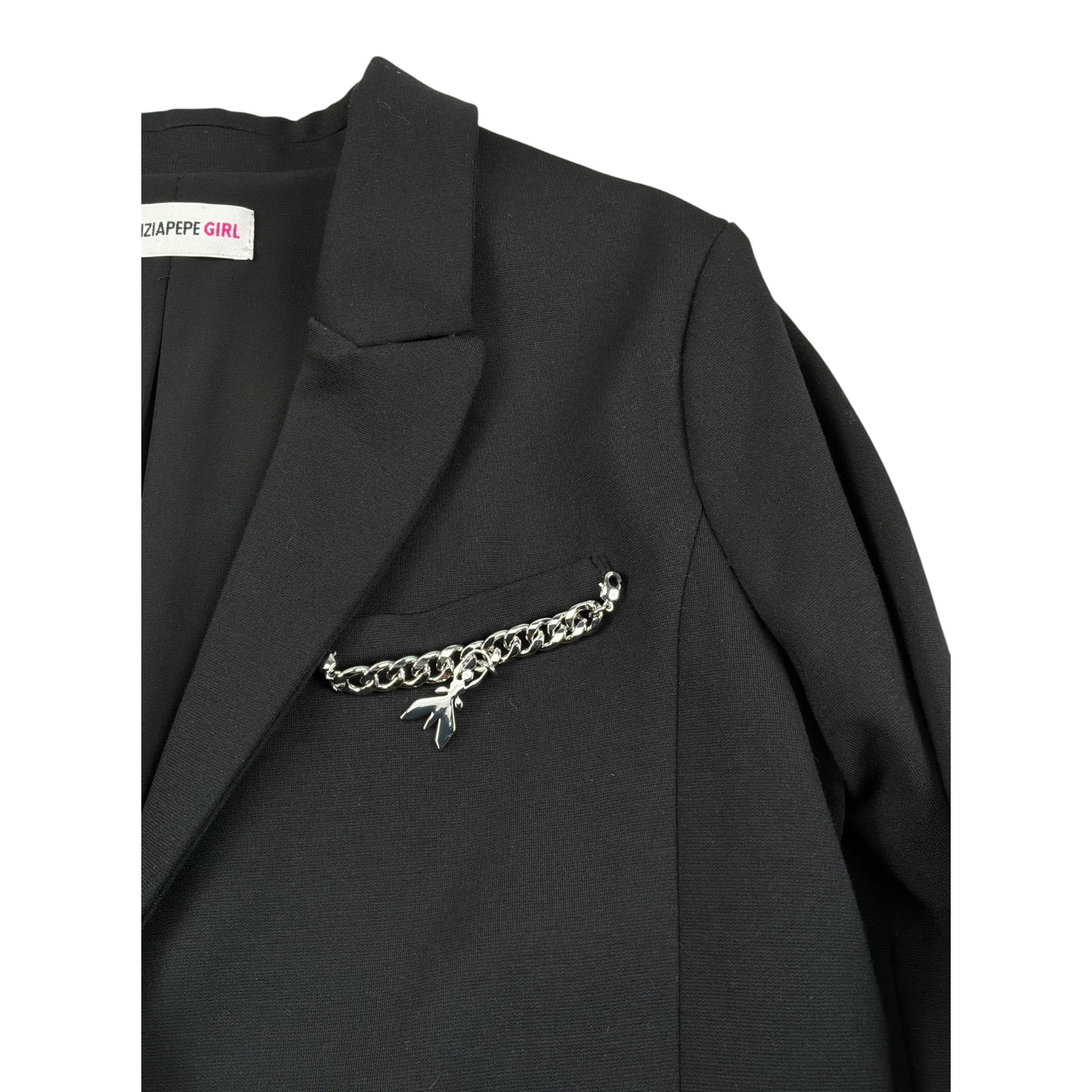 Patrizia Pepe Giacca tinta unita con Applicazione Nero per Bambina 7S0183 NERO PATRIZIA PEPE 
