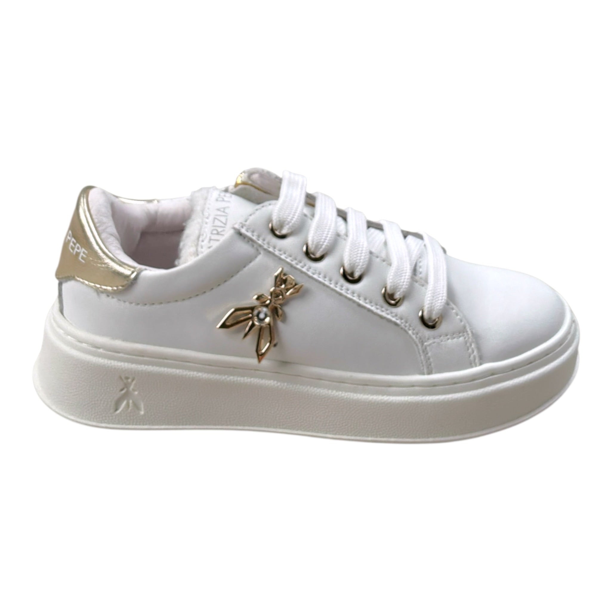 Patrizia Pepe Sneakers tinta unita con Lacci Bianco per Bambina PPJ903 BIANCO PATRIZIA PEPE 