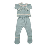 Paz Rodriguez Completo 2 Pezzi Maglia-Ghettina Verde Acqua per Neonata 003112947 VERDE ACQUA PAZ RODRIGUEZ 