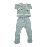 Paz Rodriguez Completo 2 Pezzi Maglia-Ghettina Verde Acqua per Neonata 003112947 VERDE ACQUA PAZ RODRIGUEZ 
