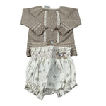 Paz Rodriguez Completo 2 Pezzi Maglia-Culotte Beige per Neonata 003121899 BEIGE PAZ RODRIGUEZ 