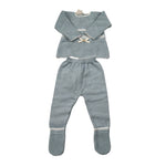 Paz Rodriguez Completo 3 Pezzi Maglia-Ghettina-Cappello Azzurro per Neonato 003122205 AZZURRO PAZ RODRIGUEZ 