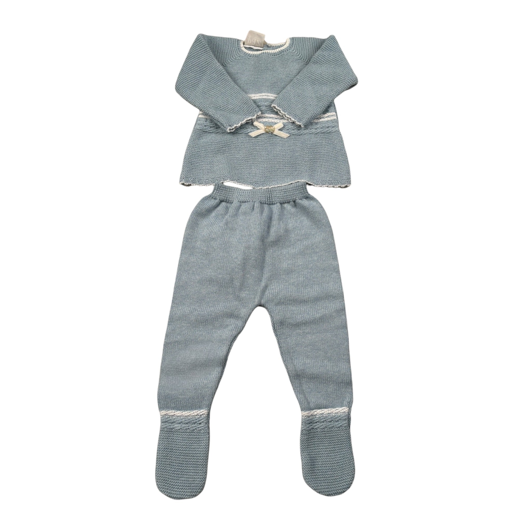 Paz Rodriguez Completo 3 Pezzi Maglia-Ghettina-Cappello Azzurro per Neonato 003122205 AZZURRO PAZ RODRIGUEZ 