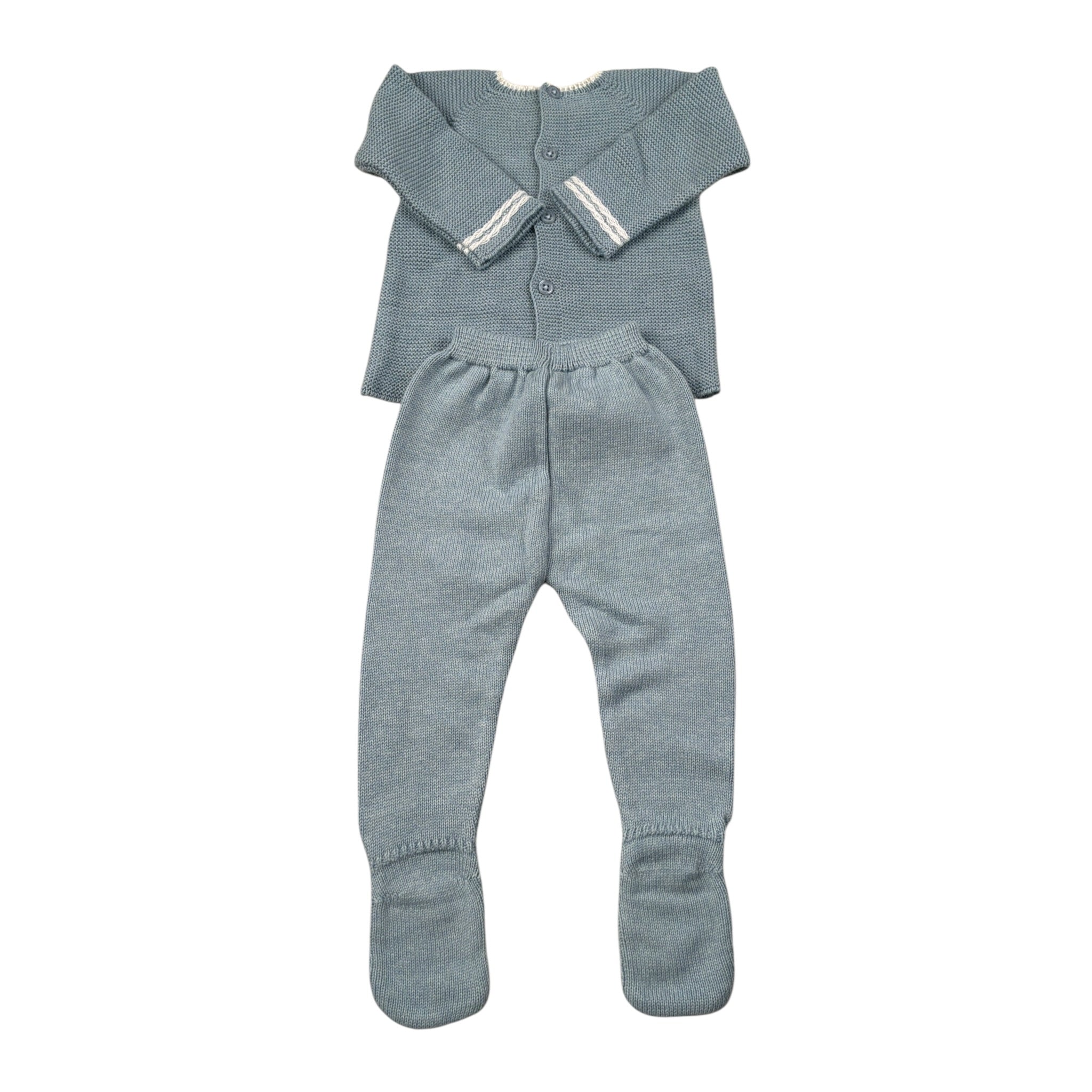 Paz Rodriguez Completo 3 Pezzi Maglia-Ghettina-Cappello Azzurro per Neonato 003122207 AZZURRO PAZ RODRIGUEZ 
