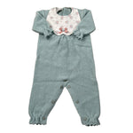 Paz Rodriguez Tutina Manica Lunga tinta unita Verde Acqua per Neonata 005112953 VERDE ACQUA PAZ RODRIGUEZ 
