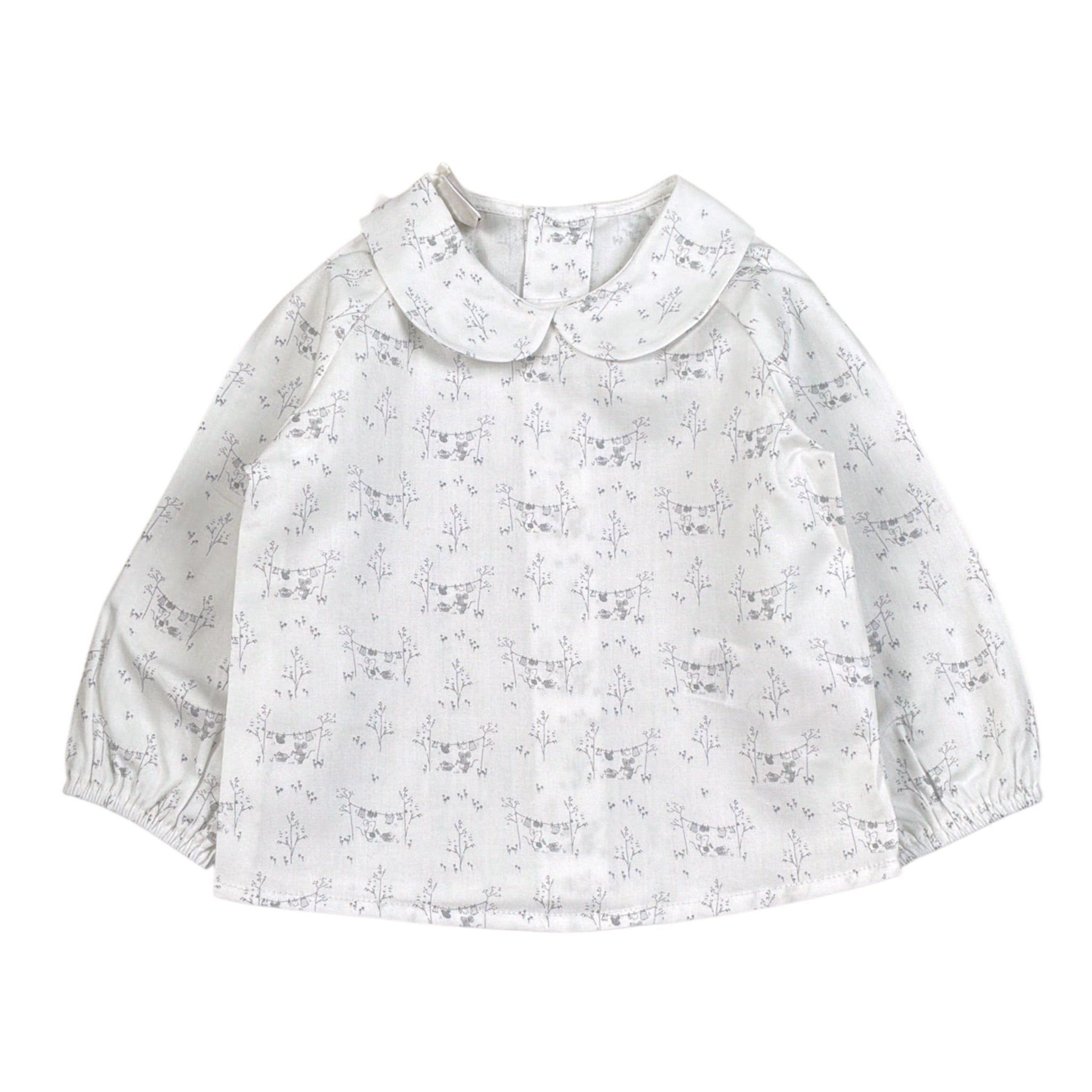 Paz Rodriguez Camicia tinta unita con Stampa Bianco per Neonato 006152019 BIANCO PAZ RODRIGUEZ 