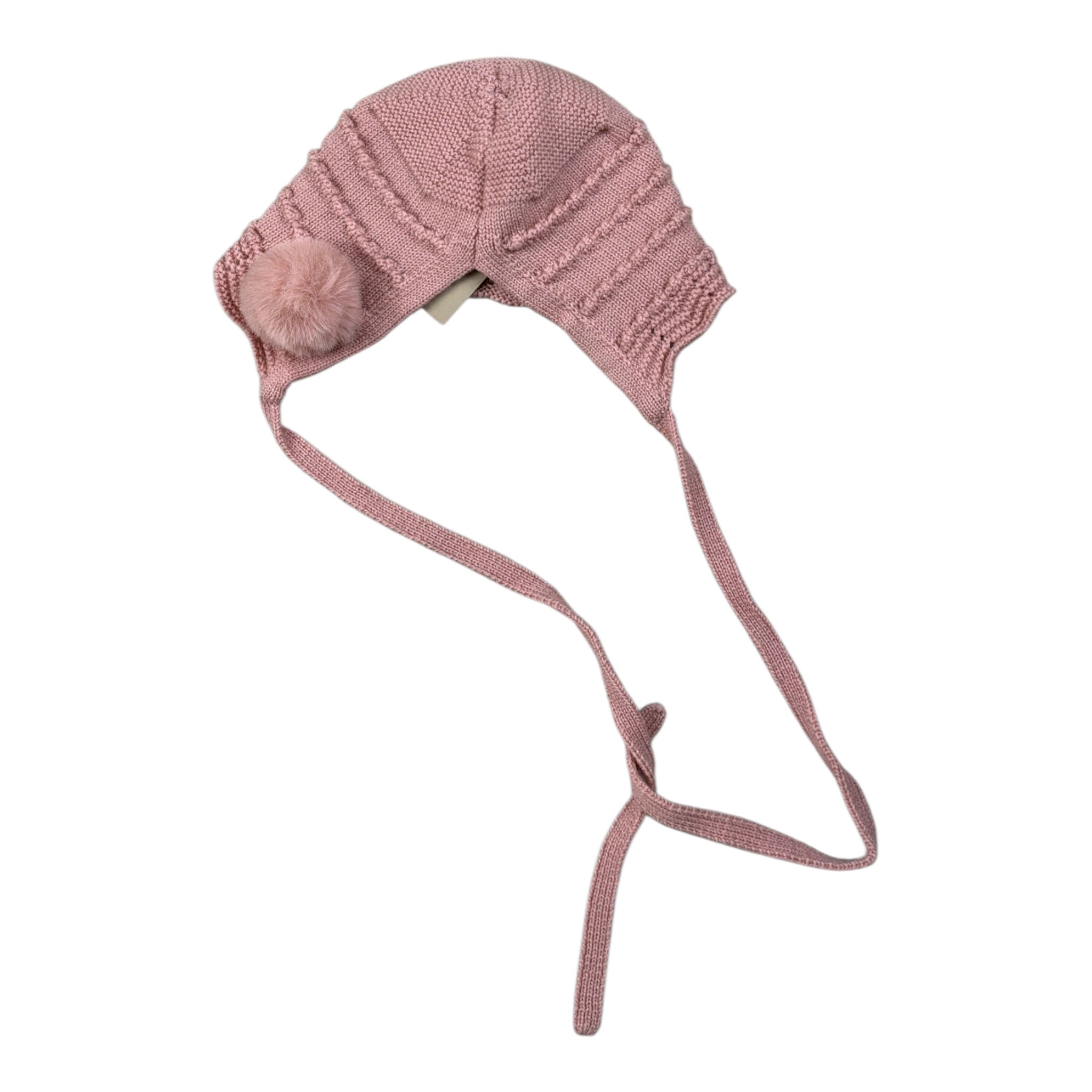 Paz Rodriguez Cappello tinta unita con Ricami Rosa per Neonata 011111129 ROSA PAZ RODRIGUEZ 