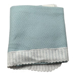 Paz Rodriguez Coperta tinta unita con Ricami Verde Acqua per Neonata 02911231 VERDE ACQUA PAZ RODRIGUEZ 