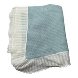 Paz Rodriguez Coperta tinta unita con Ricami Verde Acqua per Neonata 02911231 VERDE ACQUA PAZ RODRIGUEZ 