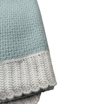 Paz Rodriguez Coperta tinta unita con Ricami Verde Acqua per Neonata 02911231 VERDE ACQUA PAZ RODRIGUEZ 