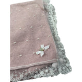 Paz Rodriguez Coperta tinta unita con Ricami Rosa per Neonata 029122078 ROSA PAZ RODRIGUEZ 