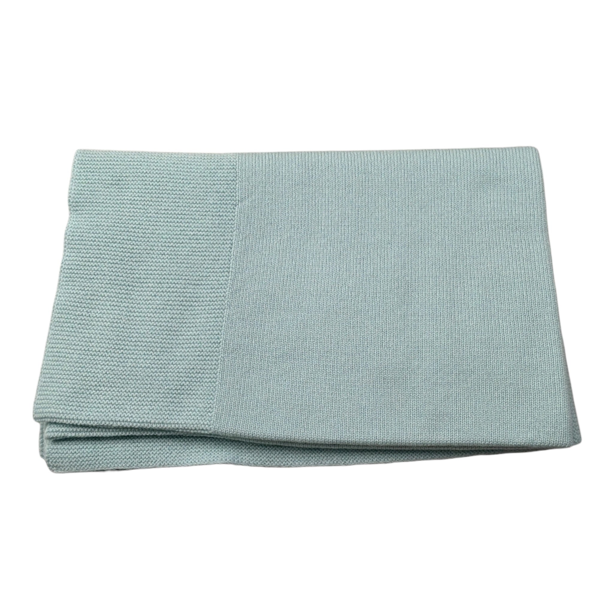 Paz Rodriguez Coperta tinta unita con Logo Verde Acqua per Neonato 03101857J VERDE ACQUA PAZ RODRIGUEZ 