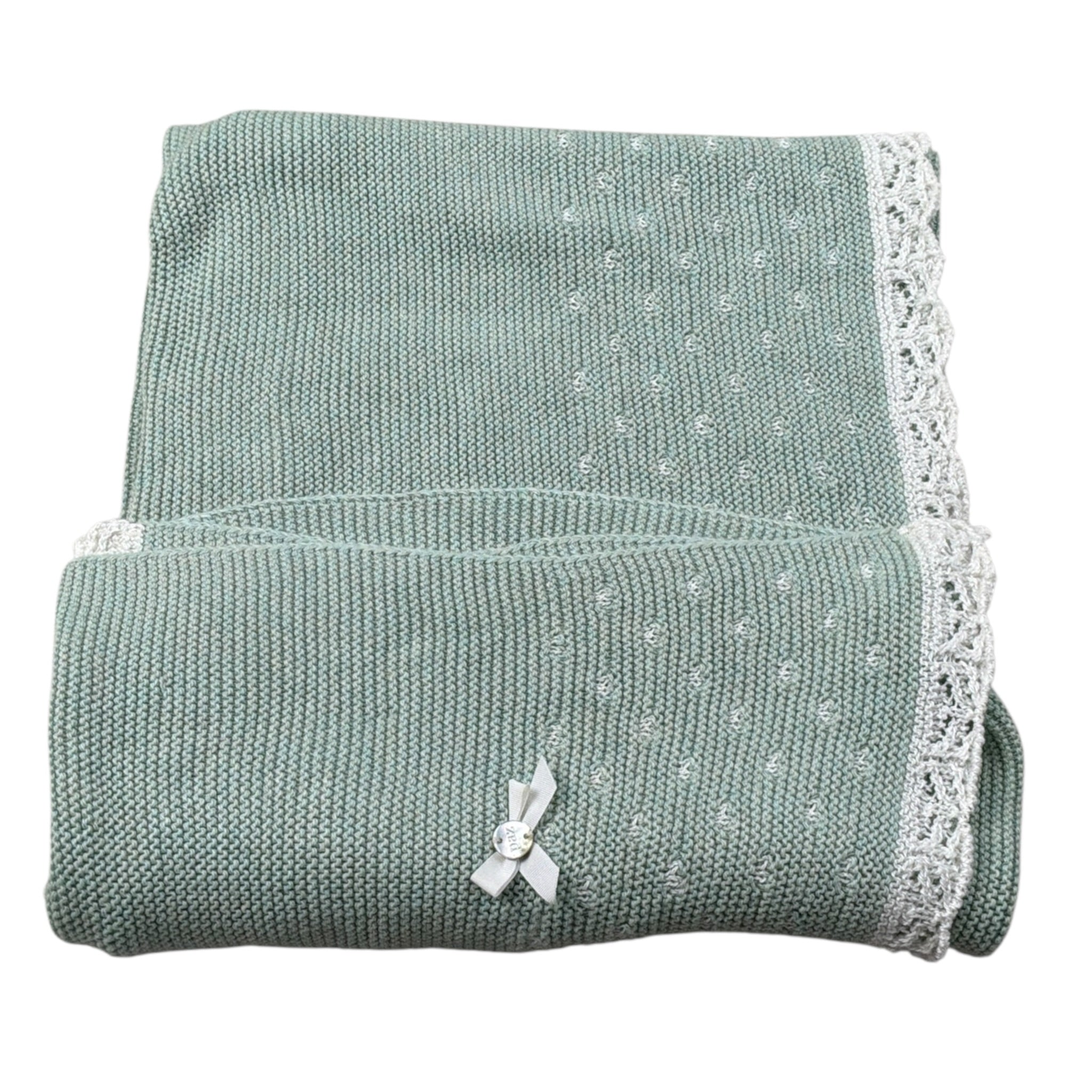 Paz Rodriguez Coperta tinta unita Verde Acqua per Neonata 031120199 VERDE ACQUA PAZ RODRIGUEZ 