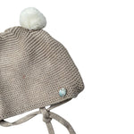 Paz Rodriguez Cappello tinta unita con Pon Pon Beige per Neonata 040121187 BEIGE PAZ RODRIGUEZ 
