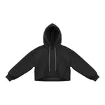 People Felpa tinta unita con Cappuccio Nero per Bambina 10424 NERO PEOPLE 