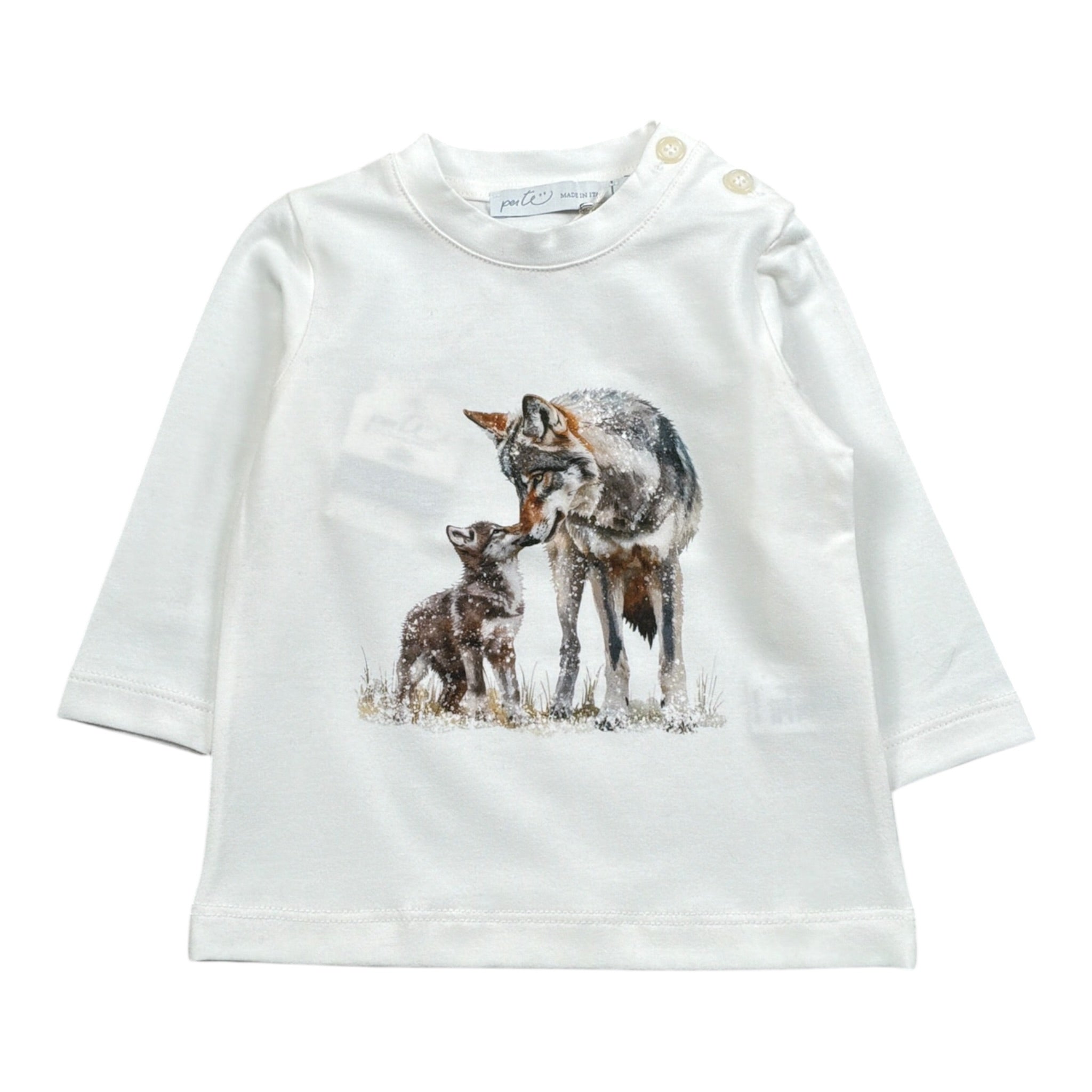 Per Te Shirt tinta unita con Stampa Bianco per Neonato 44834 BIANCO PER TE 