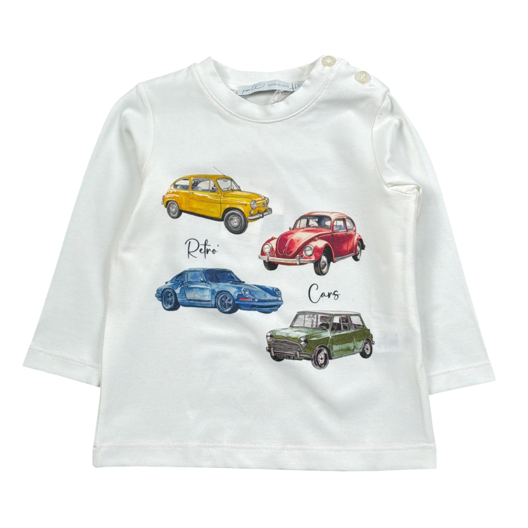 Per Te Shirt Girocollo tinta unita con Stampa Bianco per Neonato 44874 BIANCO PER TE 