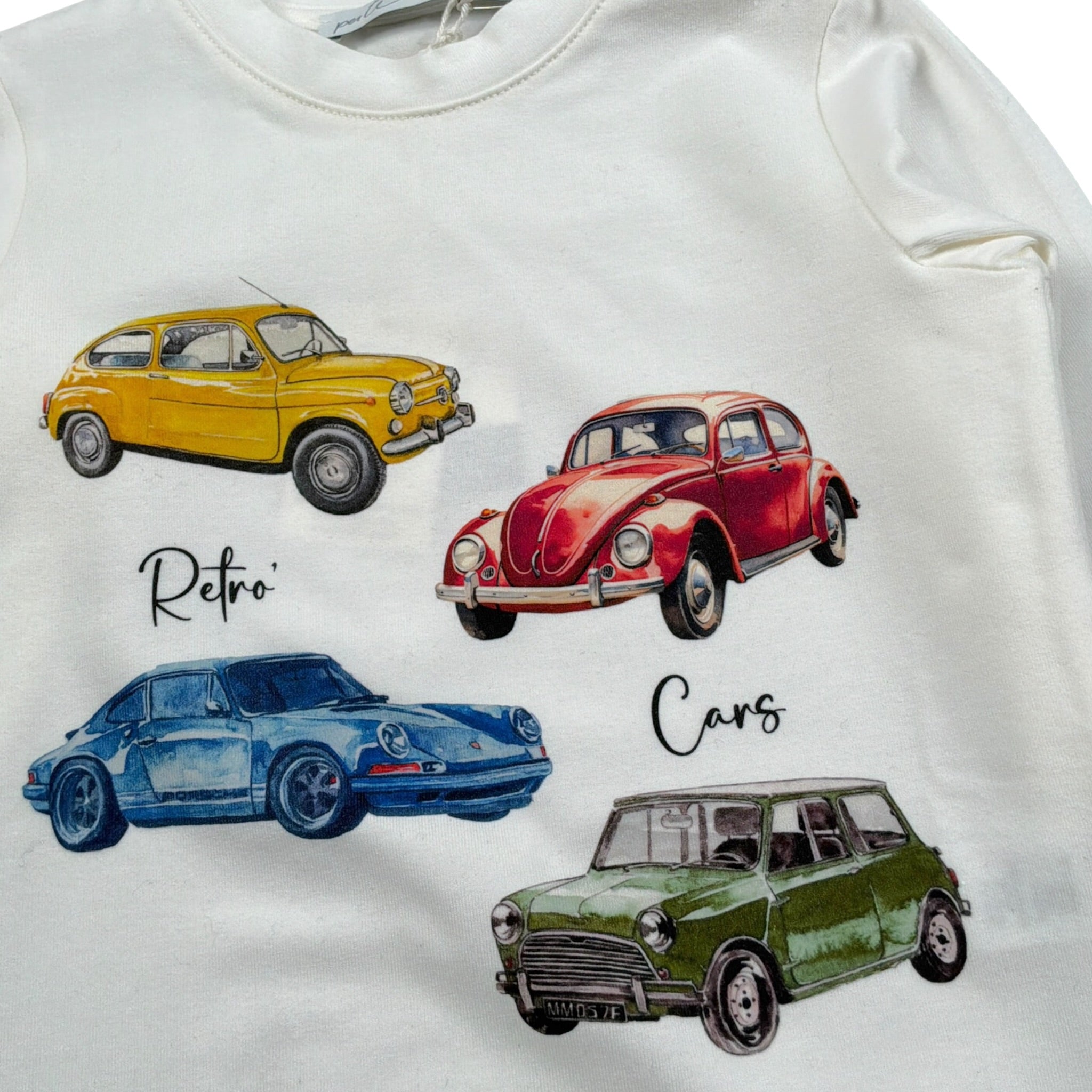 Per Te Shirt Girocollo tinta unita con Stampa Bianco per Neonato 44874 BIANCO PER TE 