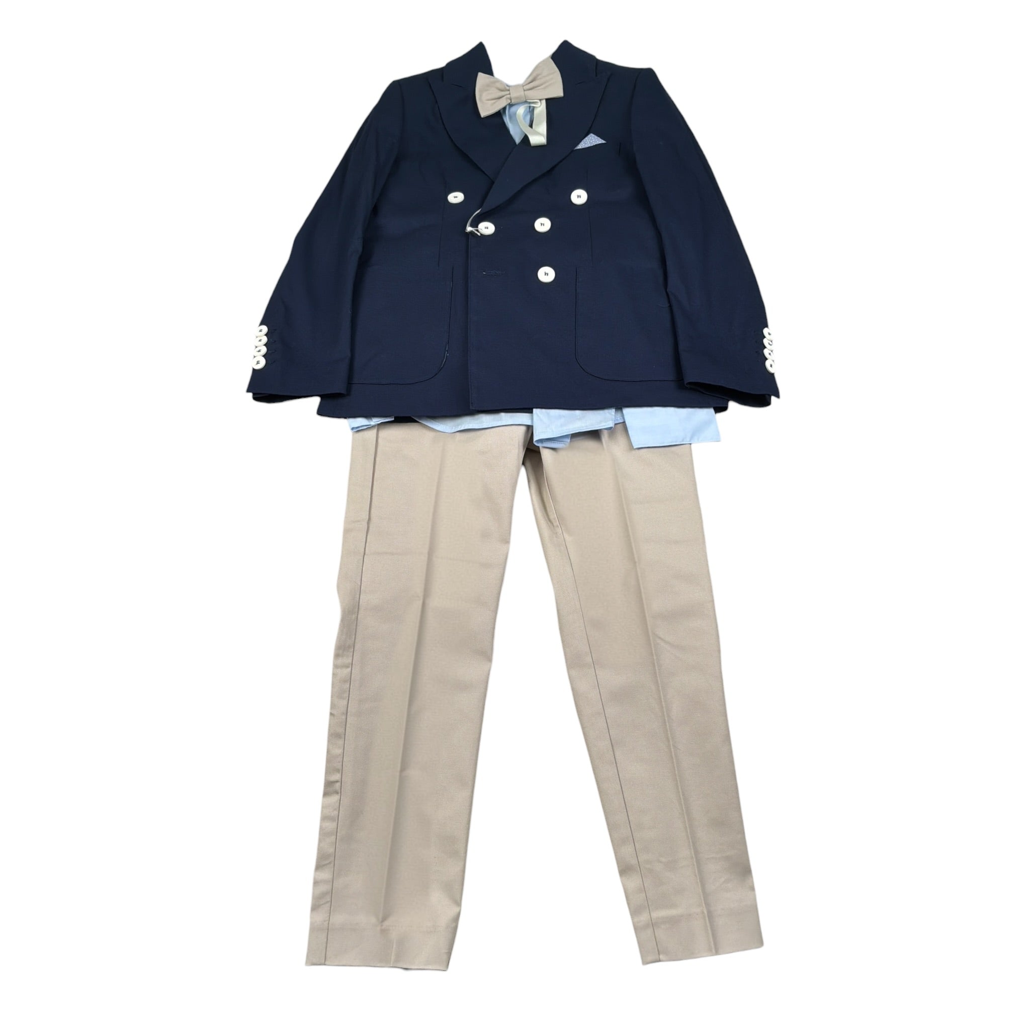 Petit Completo 4 Pezzi Giacca-Camicia-Pantalone-Papillon Blu per Bambino L3515735 BLU PETIT 