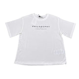 Philosophy T-Shirt tinta unita con Stampa Bianco per Bambina I1F609 BIANCO PHILOSOPHY 